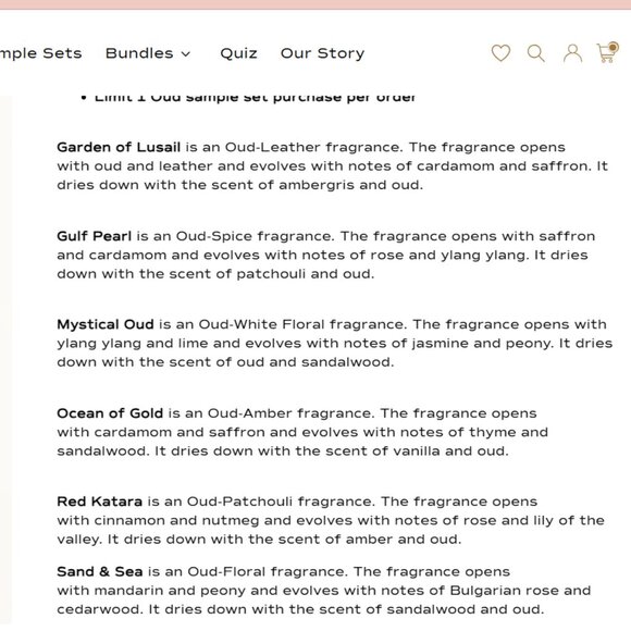 Okcha Perfume Sample Set. Six trial size vials 2 ml ea. SOLD OUT ONLINE! - Picture 3 of 6